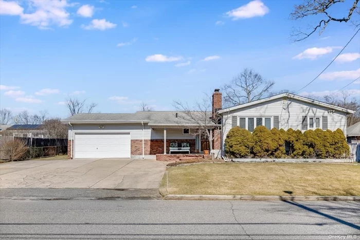 Bright & Sunny Custom Expanded 4 Bed 1.5 Bath Ranch w/2 Car Attached Garage on Oversized 100x100 Property, Charming Brick Front Porch Leads You Into The Entry Foyer, Den, Bedroom & Half Bath, Step Up To Living Room w/Fire Place w/Wood Stove Inset, Formal Dining Room, Large Eat In Kitchen, 3 Bedrooms, Full Bath, Lower Level Has a Finished Space w/Brick Bar Area, Laundry, Work Room, Storage & Utilities, Large Cement Back Porch Leads to the Yard, 2007 Roof, Vinyl Siding & Brick Facade, 2013 Oil HW Heating, Sep HW Heater, 150 Amp Electric, IGS, 2015 CAC, Belmont Elementary, True Taxes $15277.55 NYS Star $1100