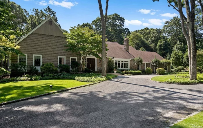 Spruce Pond , anchored by a private estate drive and picturesque pond, transports your senses to the tranquil country setting of home. Recently renovated throughout, this residence offers consummate details, symmetry and welcoming living space. The heart and soul of you days will happen in the expansive renovated eat -in kitchen and entertainment space. Features include all that a caterer&rsquo;s kitchen would need, the warmth of three fireplaces, rich hardwood floors, proportionately scaled rooms with every amenity one could desire. The principal bedroom wing is conveniently located on the main level and comprises a sitting area and luxurious spa bathroom. There are three additional bedrooms en-suite plus a separate guest wing and handsome home office. Two landscaped acres, an inviting pool and newly renovated patio and cabana are an entertainer&rsquo;s delight. Three car-garage. Locust Valley School District.