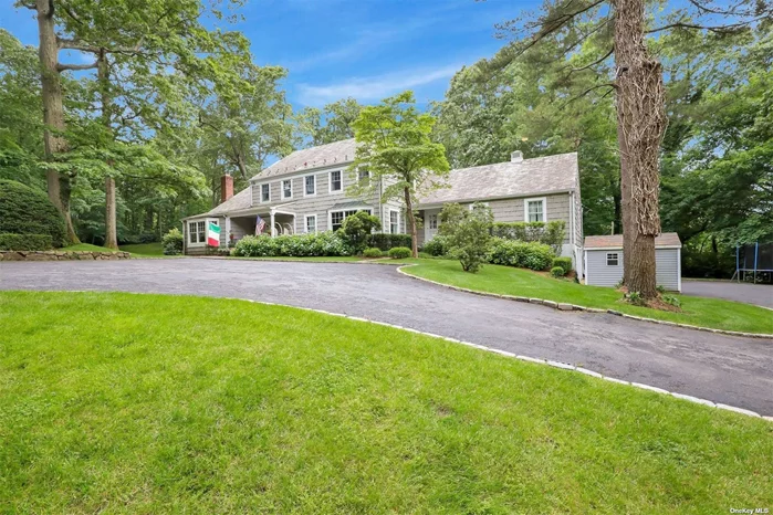 Blink and it will be gone! A Brookville Charmer. This traditional colonial style home nestled on shy 3 lush acres of tree-lined property is perfect for entertaining, boasting all oversized rooms. Enjoy formal Dining & Living Room, with charming year-round sunroom overlooking patio & yard. Entertain friends in the country club back yard with heated in-ground pool, Har-Tru tennis & gorgeous wooden open air gazebo with built in BBQ & pizza oven. Perfect for those hot summer night BBQ&rsquo;s! Convenient to fine restaurants, shopping, parks, schools and train. Award winning Jericho School district. (Robert Seaman Elementary) Will not last!