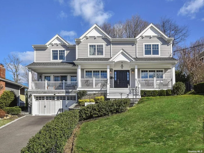 Built to perfection in 2018, positioned perfectly to capture water views and spectacular sunsets. Welcome home to this sensational 4 bedroom 4.5 bath colonial, featuring: a chef&rsquo;s kitchen with Thermador and Sub-Zero appliances, open to great room with water views, lovely outdoor spaces including two private decks with water views, back patio and flat fenced-in yard. Stickley designer dining room, tons of high end finishes, den; second floor with primary suite and sparkling water views, plus 3 additional bedrooms, and laundry. Tons of closets and storage throughout. Fully finished lower level with bath, 1.5 car attached garage, mud room, playroom, additional laundry. School buses stop at the corner. Move right in and enjoy the best of Living in Port Washington!