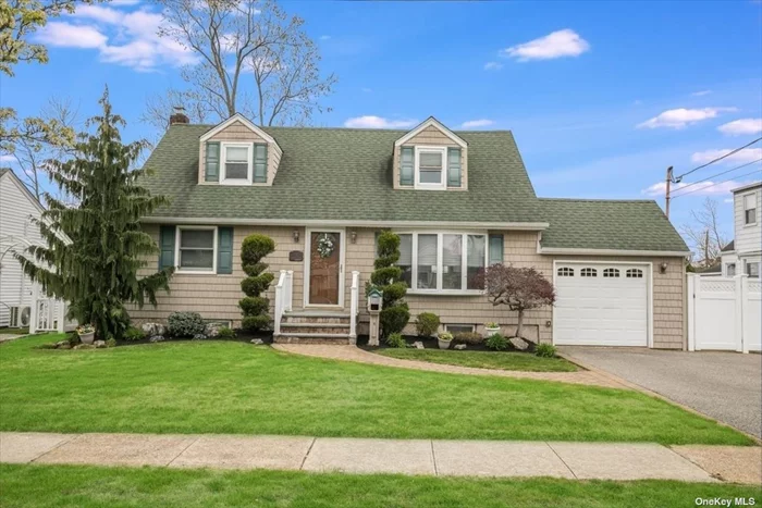 Move Right In to This Crystal Clean and Extremely Spacious Custom Cape Cod with ALL Oversized Rooms-This Home Must be Seen to Be Believed- Gas Conversion with State of the Art Navian Gas Burner- Entry Hall Leads to LR with Gleaming Hardwood Floors and DR that has been Opened Into New Maple Kitchen to Corian Island with Seating and All Stainless Appliances - Each Level has its own Full Bath and Thermostat- Second Floor is Dormered in Rear to Provide King Sized Rooms-One Bedroom Currently used as Entertainment Area on Second Floor- Basement has Separate Entrance and Meticulously Finished with Full Bath- Andersen Windows-Newer Roof-Attached Garage- Parklike Fenced Yard that&rsquo;s Awesome for Entertaining- Convenient to All- Taxes Do Not Include Additional Star Savings of $1213