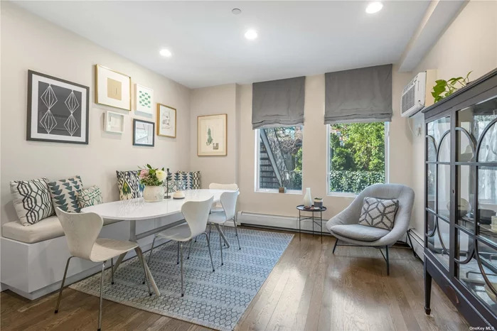 This picturesque condo is tucked away on a quiet tree-lined street just blocks away from Prospect Park.  This duplex residence was built in 2008 and is meticulously maintained by the original owners. The serene private patio and garden are perfect for outdoor entertaining. Attention to detail is apparent in all aspects of this home. Well-appointed with granite countertops, Carrara marble, European fixtures, radiant heat, custom shelving, high-end window treatments,  and beautiful molding. New appliances, including a dishwasher and gas range complete the space; along with a foyer and office/laundry room inclusive of a washer and dryer. The unit&rsquo;s vast amount of storage is an unexpected bonus! The quaint neighborhood is known for its markets, boutiques, restaurants, parks, museums, and nightlife. Unimaginable annual taxes are $215.16 (421 tax abatement 25 years, 13 left) and monthly maintenance is $351.55 A Brooklyn Gem! Secure an appt to view 5/12 between 4:30-6:30 or 5/15 12-2
