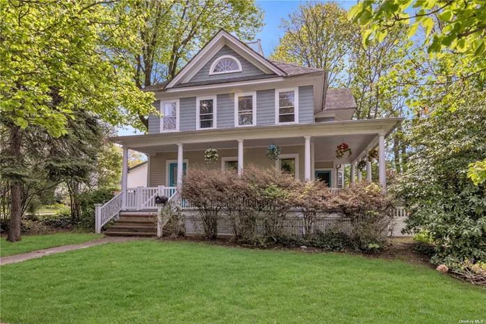 Rare find in the Park Section! Opportunity awaits at this charming Victorian Colonial nestled in one of Port Washington&rsquo;s most desirable neighborhoods on an oversized 10, 000 SF lot. Featuring 4 bedrooms and 1.5 Bathrooms, the home radiates character throughout with its original trim work and hardwood floors, spacious living and dining room, kitchen with butler&rsquo;s pantry, laundry room, & powder room on the main level. 4 bedrooms and 1 full bath on the second floor with walkup attic. Full basement with high ceilings and updated gas boiler. Scenic wrap-around front porch with detached 2 car garage.