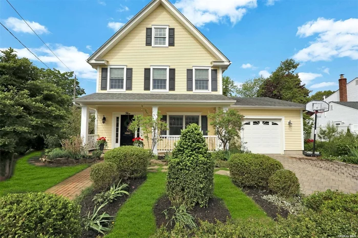 Welcome to this Charming, Expanded, and Renovated Colonial. This home features 5 bedrooms and 3 1/2 bathrooms. Whether you choose to eat in the spacious Eat-in-Kitchen, Formal Dining Room or even the large sun drenched den overlooking the beautiful backyard, there is room for all. The main floor has laundry and access to the attached one car garage. The Backyard is Private and Serene, and Completely Fenced in. This Home is Move-in Condition and Needs Nothing But Your Family To Come, Unpack, and Relax And Unwind Or Entertain Friends out on the beautiful front porch. Come make this your dream home!