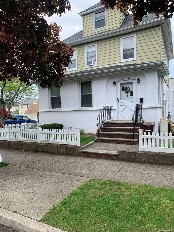 Diamond In The Rough! Come See This Legal 2 Family Home In Floral Park and Make It Your Own. Includes 2 Car Detached Garage With A Large 60x100 Lot. Great Opportunity, Great Location! Close to Transportations, Shops & Schools. Sold As Is.