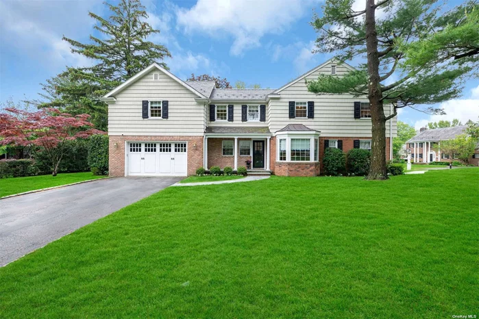 Classic 5 Bedroom Munsey Park Colonial Beautifully Renovated & Expanded in 2015 By Hierarchy Architecture Offering Stylish Details & Design Through Out. A Spacious Entry Foyer With A Gorgeous Bespoke Chippendale Stair Rail Design Greets You. . Step In To The Formal Living Room With Fireplace, The Elegant Dining Room & Sun Drenched Kitchen With A Custom Charming Built In Breakfast Nook With A Bay Window .The Family Room Leads To Private Patio & Yard For Summer Entertaining. The Second Floor Offers A Primary Suite With Marble Primary Bath, 4 Additional Bedrooms & Two Beautiful Full Baths. A Second Floor Family Room Will Be Enjoyed By All. Many Charming & Beautiful Architectural Details Are Highlighted Throughout This Very Special Offering In The Sought After Village Of Munsey Park .