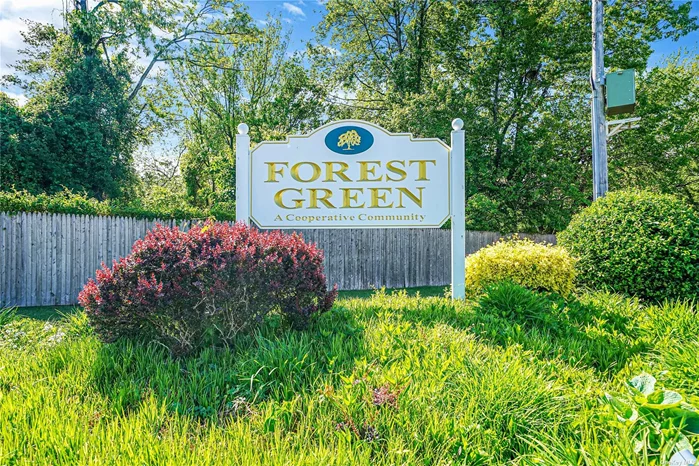 Welcome To Forest Green! This Beautifully Maintained One Bedroom, One Bathroom &rsquo;Deluxe&rsquo; Unit Is Located On The Ground Floor, Facing The Courtyard And Is The Largest One Bedroom One Bathroom Model Here. The Kitchen Has Beautiful Granite Countertops, Hardwood Floors Throughout The Unit, An Expansive Living Room, Dining Room, Many Closets For Storage, And Comes With Two Parking Spots! This Unit Is Centrally Located To The Mailboxes, Laundry Care Center, Saltwater Heated Inground Pool, And Clubhouse With A Full Gym And Kitchen. The Co-Op Is Also Pet-Friendly And Even Features A Dog Run! Co-Op Is Close To LIRR, Major Highways, Shopping, & Schools. Board & Management Company Require Minimum Of 10% Down And 700+ Credit Score.