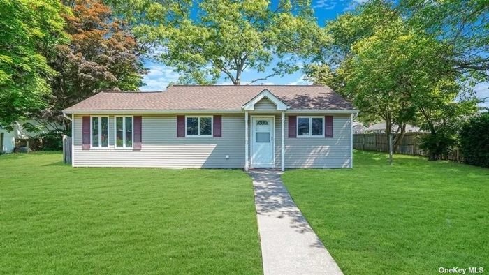 Welcome Home ! Fully renovated ranch with 4 bedrooms, 1 full bath, renovated chef&rsquo;s kitchen w/ SS appliances, Navien tankless indoor water heater. Expansive Yard w/ shed for additional storage. Located in Middle Country School District. All new everything - TURN KEY - unpack and move right in!!