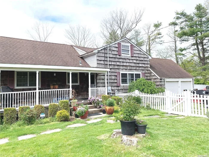 Charming and cozy 4 bedroom, 2 full bath expanded cape, full basement, office space upstairs, 5.5 acres perfect for horses. Double back entrance could make great mother daughter/income potential with proper permits.