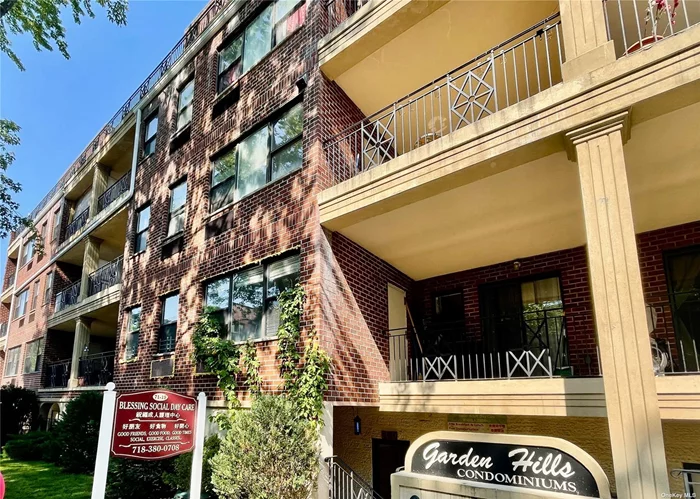 Bright and spacious 2 Bedroom, 2 Bath Condo unit with FREE parking and FREE Storage located in the center of Fresh Meadows. Young elevator building in unit washer and dryer, Eat in Kitchen with Granite Counter Tops, Stainless Steel Appliances, Hardwood Floors, and a large private Balcony. Close to park, school, Supermarket, Shopping and Transportation. 1 Block to QM4, Q65, Q25 and Q34 to Main Street (7 Train & LIRR), Quiet Neighborhood and Convenient Location with Short Drive to Major Highways. One of the very few units with price, location, and condition all in one package. This is the unit that you have been waiting for, ACT FAST!!!!