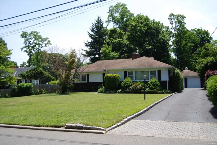 A beautiful piece of property 80 x 315 with a 3 Bedroom Ranch, Eat-in Kitchen, Living Room with fireplace, Formal Dining Room, Entry Foyer, 1.5 baths, 2 car garage, full unfinished basement with Wood Fireplace. House is being SOLD AS IS, it needs TLC.