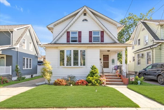 Great colonial with old world charm in Lynbrook, Original hardwood floors, updated kitchen and baths. 200Amp electric, OSE into basement and yard with patio space. 1 car detached garage. 7 foot ceilings in basement. Seconds from shops, transportation & schools.