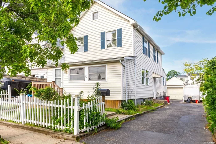 Great opportunity to own a Bellmore waterfront colonial! Offering three bedrooms, 2 full baths, private driveway, detached garage, private backyard, and a great open layout. Located mid-block on a quiet dead end block. This property is being sold in AS-IS CONDITION!