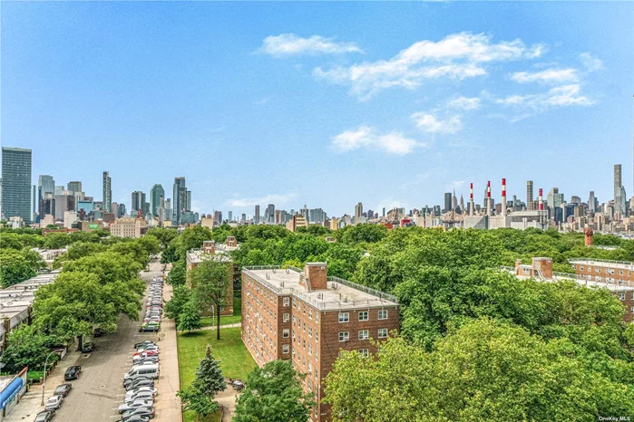 This Beautiful, just Renovated Queensview 11th Floor Apartment is filled with sun and incredible Manhattan and Long Island City views. It offers 2 Bedrooms, 1 Bathroom and a Massive Wall-to-Wall Living Room Window, Breath taking views from every angle! This unit features hardwood floors, stainless steel appliances including dishwasher,  high ceilings and spacious layout seldom seen in newer construction. Plenty of storage space including a walk-in closet and bike room in lobby. Nestled in the Hottest Neighborhood in Town, close to the best Restaurants, Parks, Museums and Libraries. Two blocks from from N/W train station, Parking Available for a fee. A Must See! Please note AC units are not included on sale.