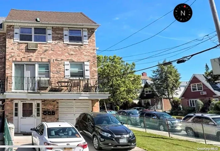 Semi-Detached 2 Family House -Amazing Location ! Excellent Investment Opportunity , Located in Bayside, step away from all the shops and restaurants on Bell Blvd ! One minute walk to the Bayside LIRR station, 3 bed and 2 bath on the 2nd floor and 3nd floor. Separate Eat-in Kitchen and Spacious L shape Living Room-Dining Room areal ! Balcony on the 2nd floor. Must see