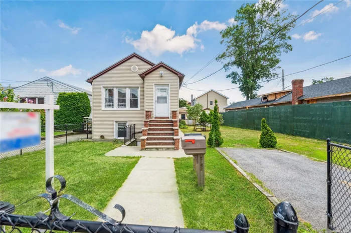 This is a unique property on an oversized lot located in the throgs neck area. It contains two houses on the lot. The house in the front is a beautiful detached two family and the house in the back is a single story detached bungalow. The two family property features 2 bedroom apartments on each floor. The bottom unit is a 2 bedroom, living room/dining room combo, with a full bathroom. The top unit consists of 2 bedroom, living room, formal dining, full bathroom, and there is a deck off rear door. The house in the back is one bedroom apartment with open kitchen concept complete with living room space, and a deck. All the units have separate utilities, each unit is responsible for their own electric, gas, hot water, and heat. Located on quiet street with driveway parking and water views. House does not require flood insurance. This house is great for self-use and investment. more pictures coming soon.