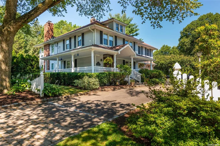 LOCATION!! Space(3350 sqft), Charm & Character Distinguish This Wonderful 1920&rsquo;s Expanded 5 Bdrm 3.5 Bth Colonial W/Wrap Porch & FAB Backyard/IGP Set on a VERY Quiet Tree Lined Street. Master Suite W/Gas Fpl (capped off) WIC, Vaulted Ceiling, Spa Bth & Steam Shower. Very Sunny & SPACIOUS EIK W/Granite Counters, Garland Stove, Sub Zero & Wood Fpl. Den just off EIK. Additional Wood Fireplaces In Lr & Bsmt. Wood Floors Thruout. Private Corner Property W/Ig Heated Gunite Pool & Spa w/Watrfall & Changing Cabana with Electric, Patio. 2 Car Attached Garage. Close to the Village, Beach, Parks, Yacht Club, Boating. Sea Cliff (Oldest Inc Village on LI) is an Eclectic Lifestyle that offers a True Creative Vibe, Original Music Scene, Tours of Houses & Gardens & so much much more! Taxes which were just grieved Do Not Reflect Star Savings Of $944.00.