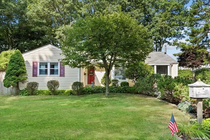 Tranquil Mid-Block Well Maintained 3 Bedroom, 1 Bath Ranch in Smithtown School District, Bright & Sunny Living Room w/Brick Wood Burning Fireplace, Large Eat In Kitchen w/Room for A Table & Breakfast Bar Open to the Den w/Bay Window & Attic Access, 3 Bedrooms & Updated Full Bath, Sliders to the Deck & Fully Fenced Yard, Zen Meditation Area & Garden, Plenty of Room for A Pool, Shed, Wall AC, 200 Amp Electric, Oil HW Heating, Mid Life Roof, Mostly Anderson Windows, Naturally Maintained Cesspool, Solar Outdoor Lighting, Gas on Street, True Taxes $8922. NYS Star $1012.71, This Is a Perfect Starter Home or for Those Looking to Downsize!