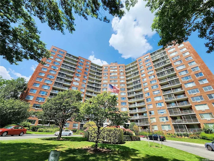 Spacious, FULL SOUTH facing one bedroom, one bathroom apartment with ample closet space in Lakeside Towers. The building features a 24-hour doorman, two laundry rooms, in-ground swimming pool, bike storage room, parking, and workout room. Convenient to transportation with bus lines Q12 and QM13 right outside and the LIRR nearby. Easy access to the Cross Island Parkway as well. Has Vestibule Entry to Apartment. Balcony, Maintenance INCLUDES ALL UTILITIES, Real Estate Taxes, Electric, Heat, Water, Gas, Outside Maintenance,  ETC, Apt Requires Full Renovations. SOLD AS IS