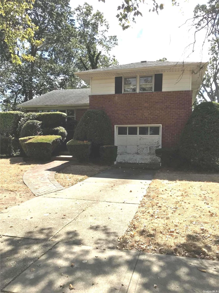Best bang for the buck in sd#23.3 br, 1.5 bath split in the heart of Massapequa Park.House needs all updating.
