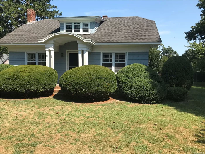Charming Cape. Living Room with woodburning stove insert in fireplace. Formal Dining Room, Eat in Kitchen, 3 Bedrooms and bath. Fireplace Chimney needs repair. Home needs TLC. As IS