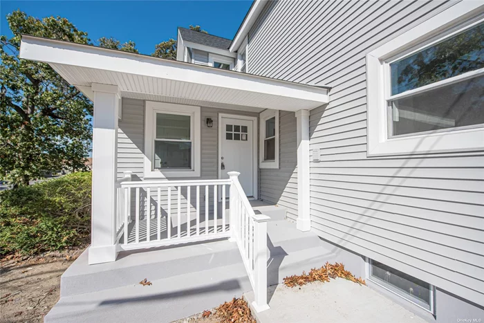 Completely Renovated top to bottom High End Apartment. Entry porch leads to bright airy foyer, laundry room, Large Living Room & Gorgeous Eat in Kitchen. Three Big Bedrooms and Full Bath. Close to town, railroad, shopping & fire island ferries.