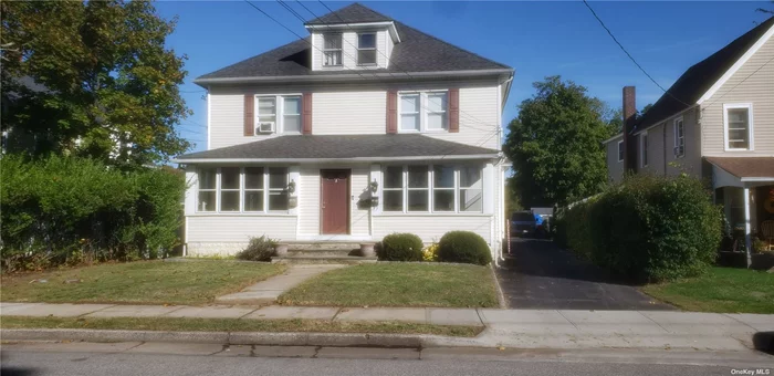 Old World Charmin Patchogue Village. This home is a Duplex. LR FDR EIK 1/2 Bth downstairs. 3 BED 1 Bth upstairs. Staircase to a full Attic and another to full Basement. Second unit is a Mirror image of the other one. BONUS There is also a cottage on the property. BR LR /Kitchen 1 BED 1 BTH. Great Place to live and have income. Home has an Enclosed front Porch. Must see to appreciate. Photos are one side of duplex. Other side is mirror image.