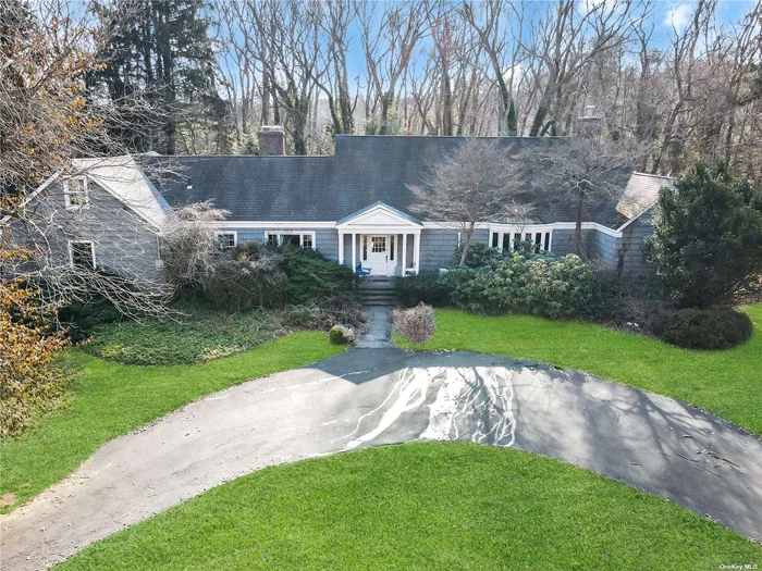 Welcome to this beautiful 5-acre parcel located in the heart of Muttontown with a potential entrance coming off a very desirable street and cul-de-sac of Westwood Court. This house needs some updating. Sold as is.