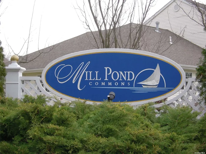 Beautiful Condo in Mill Pond Commons with 2 spacious bedrooms and 1.5 baths. Nicely maintained with EIK and attached garage. Great community close to schools and downtown, which offers Long Island Aquarium, restaurants, theaters, playground and more. Additional photos coming soon!