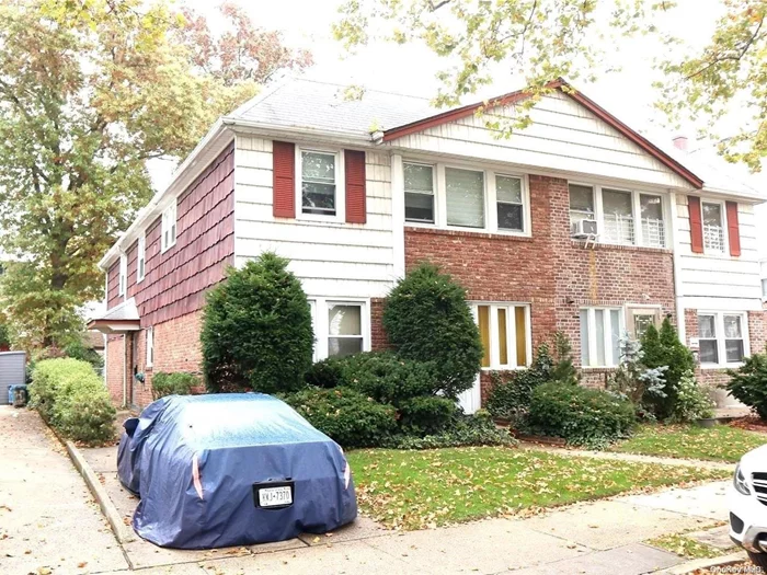 Beautiful Semi Detached 2 family brick home in prime Bayside neighborhood. 4 bedroom Duplex apartment/ 1 bedroom walk in. Ready to be customized to your liking. 2 separate boilers. Convenient to shopping, transportation, & easy access to LIE. Top School Dist#26, Ps203, Is158. This Lega 2F Won&rsquo;t last! Whole House Can Be Vacant At Closing !!, Additional information: Appearance:Good, Separate Hotwater Heater:Yes