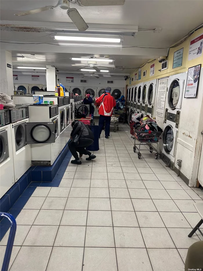 This is a business for sale . The laundromat has 33 washer , 34 dryers . It is very busy laundromat. And potential for even much better . Good chance for family business.