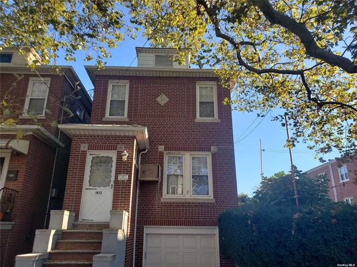 Solid, detached & large Brick house from the ground up. Impeccably maintained by 1 owner. Good bones with large rooms, 10 ft ceiling height, original wood floors preserved under carpet. Finished basement, detached, garage, garden....check everything in your list! An incredible good deal for the area of Morris Park - close to Hospitals, Medical facilities & university. Close to public transportation; subway and Express bus to the city. Near wonderful shops and restaurants. Make this your dream home or an investors delight!