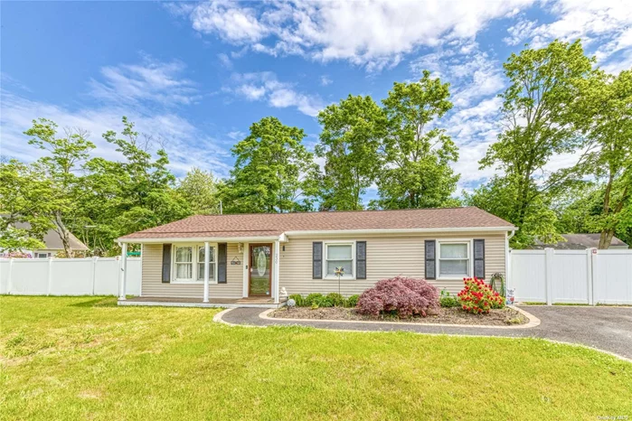 Down The Road From This Quaint Town w/ Shops, Restaurants & Beaches Is This 3 Bedroom Ranch In The Desirable Center Moriches. Full Fenced Yard w/ Double Gates. Deck. Shed For Storage. Oversized Driveway. Front Porch. Roof Is 5 Years Young & CAC Is 4 Years Old. Rare Opportunity To Own A Home In Center Moriches For Under $400, 000 And Low Taxes. Endless Possibilities .