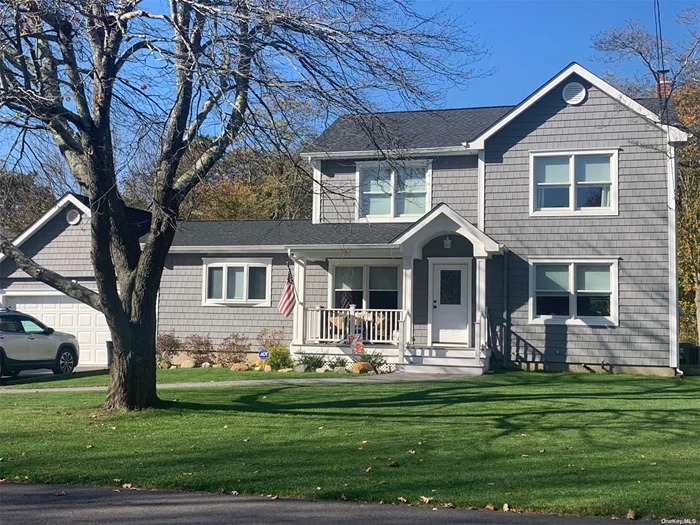 Come take a look at this Beautifully Renovated Colonial. (3 bdrm, 2.5 Bth, full Basement and a 4 Car garage.) What more do you need???? This is a full house rental on over an acre of land. Fully fenced priv parklike property. Brand new EIK W all its new stainless Steal appl. All new bth rms. Hardwood flrs throughout.