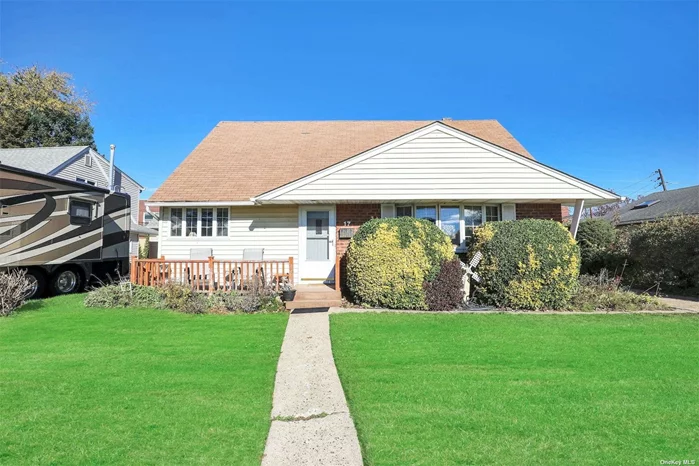 Welcome to Plainedge Schools in the town of Bethpage. This 3/4 Bedroom 1 Bathroom cape features a first floor bedroom, hardwood floors, a formal dining room, living room, and EIK. A full unfinished basement with a washer/dryer and utilities. Long driveway that can fit 3+ cars and an oversized 1 car garage. Close to houses of worship, the Bethpage State bicycle path and parks.