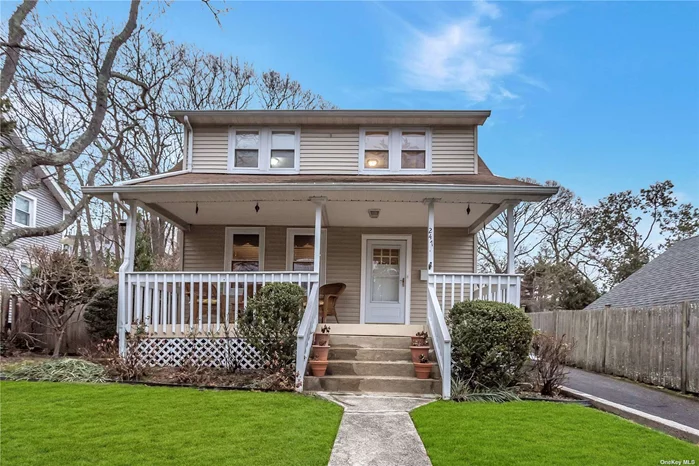 Nicely Maintained & charming colonial in the heart of Oyster Bay proper! Some Updates include, Windows, Roof, heating, hot water heater, above ground oil tank & electric. Kitchen and baths updated in the last 10-12 years. Very large Formal Dining room great for entertaining. Private and spacious flat yard with nice deck and 2 car garage and more...