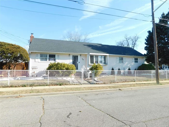 38 Sagamore Street is located in the tree-lined area of Northeast Freeport. It offers a newly installed roof 11/22. It is a corner lot low ranch. It has 1-1/2 bathrooms, 3 spacious bedrooms, large unfinished basement and garage; (2) car driveway with street parking also; living room/diningroom combination and new kitchen appliances; dishwasher, refrigerator and oven. This Is A Must See!