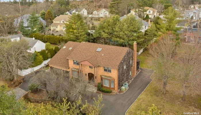 Woodbury Colonial 4-5 Bedrooms 2.5 Baths on Private Road/Custom Built House on Pre-Owned Land Still Occupied by Original Owner/All Oversized Rooms. Approximately 4300 FT. Main Floor: Bright 2 Story Entrance Foyer with Large Power Skylight/Living Room/Formal Dining Room/Eat in Kitchen/Butler&rsquo;s Pantry/Den with Wood Burning Fireplace/Half Bath/Laundry/Rear 3 Season Room/Bonus Bedroom or Office. 2nd Floor: Primary Bedroom with Bath-Power Skylight/3 Additional King Bedrooms/Hall Bath/Guest Room-Office with 5 Manual Skylights Over Garage/Full Scuttle Attic/Full Unfinished Basement. 3 Zones Central Air & 2020 Oil Hot Water Baseboard Heat. Gas Is 2 Houses Away. New Stripped Roof 2013. Slightly Over 1/2 Acre Elevated Property with Room for a Pool. Circular & Extended Side Driveway/3 Car Attached Garage/In Ground Sprinklers. Security Alarm/$5000 Annual Electric/$5000 Annual Oil/Private Sanitation $170 Quarterly/Convenient to Jericho Turnpike/Route 135 Expressway/Town of Oyster Bay Golf Course/Mansion at Oyster Bay Catering/Woodbury Jewish Center/Woodbury Village Commons Shopping/1.5 Miles to Syosset LIRR. Pending Tax Grievance.