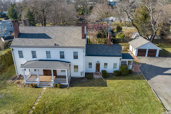 One of a kind restored c1820 federal Colonial in the heart of Huntington Village. Meticulous finishing&rsquo;s to include wide planked original floors, 5 fireplaces each rich in history and unique design. Surrounded with warm moldings and high ceilings with a feeling of open space. Updated kitchen and baths, a new cozy den with custom built ins as well as a main floor laundry area. Amazing grounds include a newly redone inground vinyl pool, detached garage, private brick patios. Plenty of parking, gas heat and cooking, sewer and a new roof. Freshly painted in and out. Move right into this beauty rich in history. Minutes to vibrant Huntington village , local beaches, shopping and transportation.