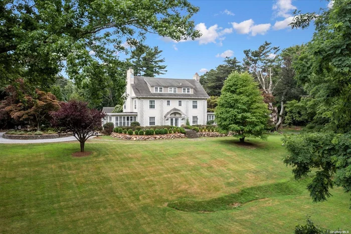 A Rare Find! Turn Back Time & Own a Piece of History in Desired Shoreham Village! Location, Location Sits This One of a Kind 1905 5, 000sq.ft. 6 Bedroom, 4 Full Bath Southern Colonial Filled with Charm! Built-in Bookcases, Crown Moldings, 6 Fireplaces, Hardwood Floors, Glass Doorknobs, French Doors, Cedar Closet, a Dual Staircase, Whole House Alarm System, Updated 200 Amp Electric and Generator Ready Subpanel, Full Basement w/Outside Entrance, Country Kitchen w/Farmhouse Sink, 2 Sunrooms, Primary Bedroom with Rooftop Balcony, Window Seats, Private Fireplace & New Custom Bath with Antique Soaking Tub & Separate Shower! Tastefully Renovated 3rd Floor with Cathedral Ceilings, Original Hewn Beams, 2 Oversized Rooms, Gorgeous Hardwood Floors, and a Stunning New Bath w/Shower w/Glass Barn Doors! This Home is All Set on a 2.1/Acre Professionally Landscaped Horse Property with a Beautiful Guest/Carriage House w/Separate Driveway, In-ground Sprinklers, 1 Car Garage, Bluestone Driveway w/Belgium Block Edging & Apron, Full Service Horse Barn with 2 Stalls, Paddock, Tack Room, Running Water, Electric, & Large Round Pen Area! Village Amenities Include: Clubhouse, Playground, Tennis & Pickle Ball Courts, Private Beach Access, Many Village Events, & Much More! Famed SWRSD! This Home Won&rsquo;t Last!