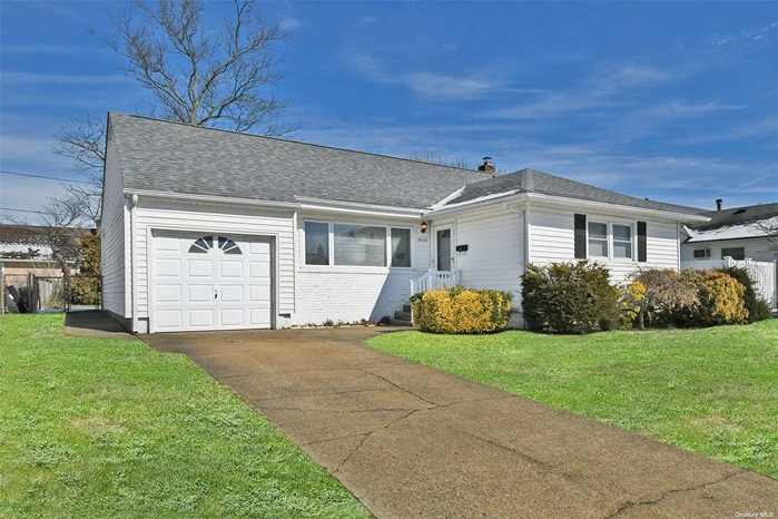 Check out this amazing 3-bedroom, 1-bathroom ranch-style house with a full basement located in the Island Trees section of Bethpage! The first floor features a galley kitchen with a new fridge, a formal dining room with a large window, a spacious living room with a big window, a master bedroom with a large closet, and two additional bedrooms with closets. The full bathroom has been recently updated. The house also includes a 1-car garage with high ceilings and a full basement with heat and a laundry shoot. The basement layout includes a large room, two storage rooms, and a utility room. Other features of the house include an above-ground oil tank, a 15-year-old boiler, 150-amp electric service, hardwood floors and new washer and dryer units. The house has been updated with a new chimney liner, a new roof, updated windows, inground sprinklers, overhead lighting, a private driveway, and a private fenced-in yard with a patio. Plus, the property taxes are low! Don&rsquo;t miss out on this fantastic opportunity!