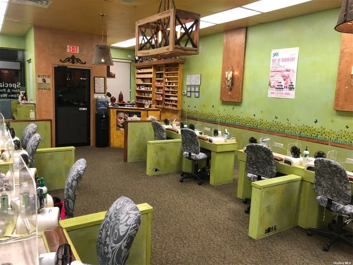Westchester Larchmont Nails Salon Business. 1, 600 SF interior with 9 manicure tables, 8 pedicure stations plus 2 spa rooms, 6 regular staff including owner. Open 6 days/week. 5-year lease, $5, 973 monthly rent include water and RE tax. Security deposit required. Located in busy shopping plaza with parking lot and close proximity to residential area, Larchmont Metro North train station, I-95 New England Thruway.