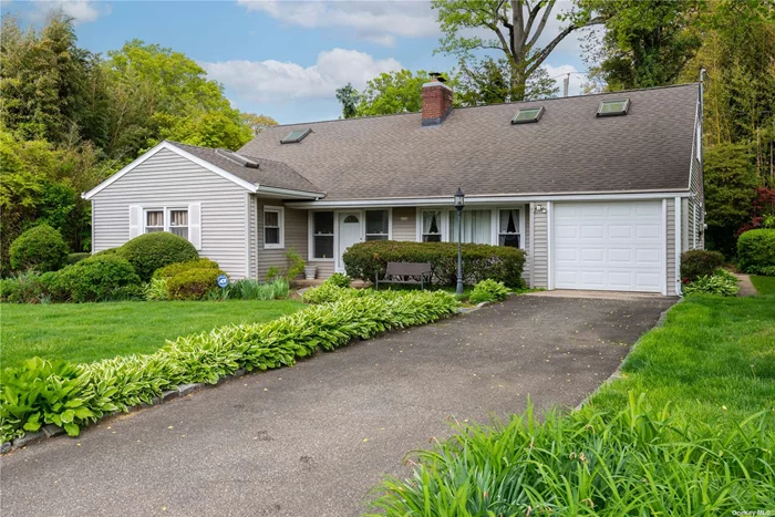 Nestled on a quiet block in the North Strathmore section of Manhasset, this expanded cape boasts 5 bedrooms and 2.5 baths. Southern exposure, plenty of windows and skylights bring abundant sunlight into this lovely home. All bedrooms are generously sized and equipped with great closet space. The first floor has an entryway foyer, open concept living room and dining room, eat-in kitchen with pantry closet, a primary bedroom with ensuite bath, 2 additional bedrooms and a full bath. On the second floor, there is a spacious landing area, 2 additional large bedrooms and a powder room. Many upgrades including central AC and new appliances. This house is extremely well maintained, walk to town and train, and priced attractively. Move right in and enjoy all that Manhasset has to offer!