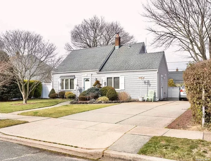 Welcome to this meticulous, clean, expanded, well maintained, priced right cape, nestled in the heart of Levittown. This expanded cape boasts a large primary bedroom and full bath on the main floor along with a formal dining room, living room, Eat in kitchen with quartz countertop and a laundry room with mud room off of the kitchen. Second floor has 2 bedrooms and a full bath. Anderson windows, architectural roof, vinyl siding, oil burner and rear deck are 15 years or newer. Low taxes even before star. This house is a must see and won&rsquo;t last!