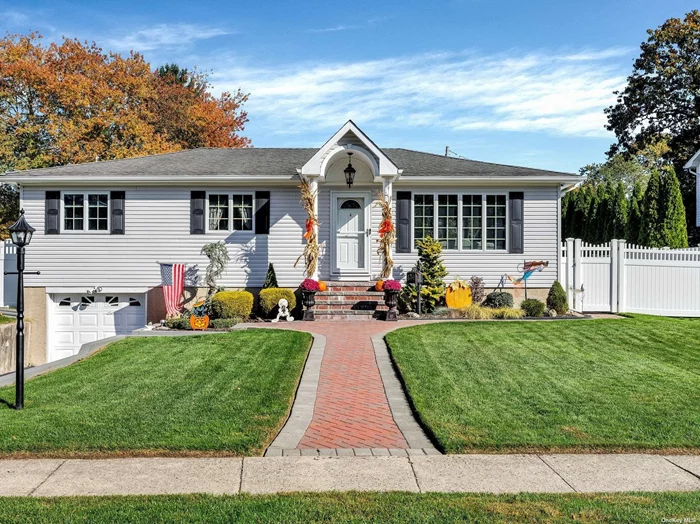 Welcome Home! Everything You Have Been Looking For In Your Next Home, Smithtown School District, This Updated 3 Bedroom, 1.5 Bath Wideline Ranch Features White Kitchen w/Gas Cooking, Stainless Appliances, Black Granite Counters, Hi-Hats, Vaulted Ceiling & Skylight, Bright & Spacious Formal Living & Dining Room, 2019 Full Bath, Primary Bedroom w/2020 Powder Room, 2 Bedrooms, Full Lower Level w/Finished Den, Custom Built-In Office Area, Laundry, Storage & Utilities, 1 Car Attached Garage & 2 Car Driveway w/Drywell, Full Fenced Yard w/Large Deck Perfect for Entertaining, Hardwood Floors on 1st Floor, Vinyl Flooring on Lower Level, Hi Hats, Custom Moldings, New Front & Garage Door, Brick & Paver Front Entry, Cesspool Serviced in 2022, Updated Gutters, Updated Chimney Sleeve, Architectural Roof, Anderson Windows, Vinyl Fencing, 2021 Gas HW Heating, Sep HW Heater, CAC, 150 Amp Electric, IGS, True Taxes $11868.61, NYS Star $1013, Mt. Pleasant Elementary