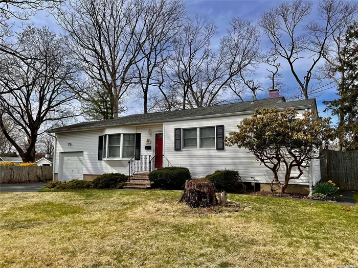 Bright and airy, charming ranch in a beautiful neighborhood! Offered in as is condition. Home Features, 3 Bedrooms and 1 bath, hardwood floors, custom kitchen cabinets with granite counters. Bonus- washer dryer on main floor and in the basement. The garage was converted to large sunken den/family room with skylight. Lovely sunny deck to relax on. Lawn sprinkler system also! Minutes to shops. Flag pole and shed are gifts. Needs some TLC. More pictures coming soon.