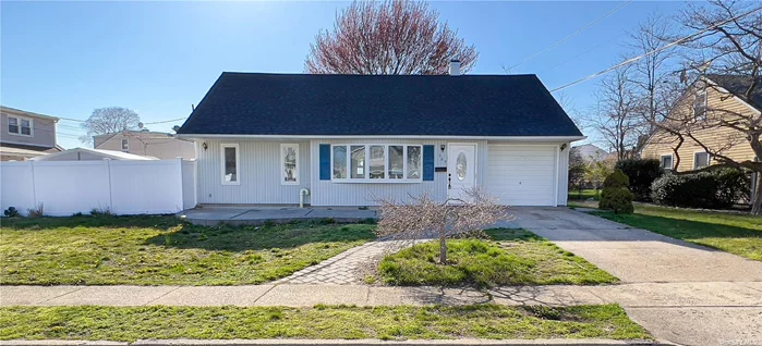 Welcome to this beautiful expanded cape in Bethpage. This home was fully renovated in 2023. You walk in the front door to a huge open concept layout with ample space to entertain the whole family. The first floor consists of an open concept living/kitchen area that leads into a formal dining room and a bonus guest bedroom conveniently tucked away. Upstairs features three spacious bedroom and one full bathroom. This home also has an attached 1 car garage, and sits on a huge 71x101 ft lot. Perfect for entertaining the family or even the whole block !