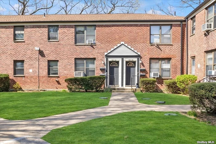 Welcome home to this Charming, sun-filled one-bed, one-bath first-floor unit on a beautiful tree-lined block by Meadowlark Garden-Nestled in the heart of Fresh Meadows. This well-kept, Move-in condition unit has too much beauty to offer-An Upgrade Kitchen with a Washer/Dryer, Dishwasher, and Custom-Built Cabinetry. A DINING ALCOVE is just off the Kitchen, which beams Light and opens to Living Room, perfect for entertaining your next gathering. A cozy bedroom with Two windows, an updated full bathroom, a large walk-in closet in the living room, and a beautiful hardwood floor. Meadowlark Garden offers a manicured common garden courtyard, parking garage, and onsite Laundry; Lastly, you are a few blocks from Cunningham Park, local shops, restaurants, a movie theater, and buses Q76, Q88, QM5, QM8 & QM35.