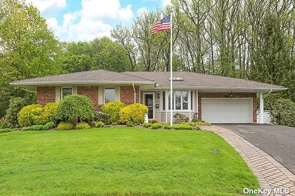 A RARE FIND SPRAWLING Brick Expanded Ranch located at desirable East Birchwood of Jericho on an over 1/3 of an acre property with newly updated Inground Gunite Pool (2022) that comes w/new Loop Loc cover & heated by Solar panel; The House features 3-4 Bedrooms, 2 updated Full Baths (one in its Primary Suite), Spacious Living Room w/4 newer skylights connecting with an Open concept Dining Room that leads to a cozy DEN w/woodburning Fireplace for family enjoyment; Bright & light Eat-in-Kitchen w/Granite countertops and skylight, newer cabinets and Stainless Steel appliances; a Home Office w/its privacy for ones who can work at home comfortably; Truly a country living environment; a huge full basement partially finished w/ Media room, playroom and has Egress window, plenty of storage space & closets, Workshop and Utilities; New driveway and Patio (2017); 2-car Garage; Easy access to all - the Library, Schools, Park, Shopping, Dining, and LIRR; Taxes are without the STAR savings of $1, 140.00; Jackson Elem - Jericho Schools; A great opportunity not to be missed...