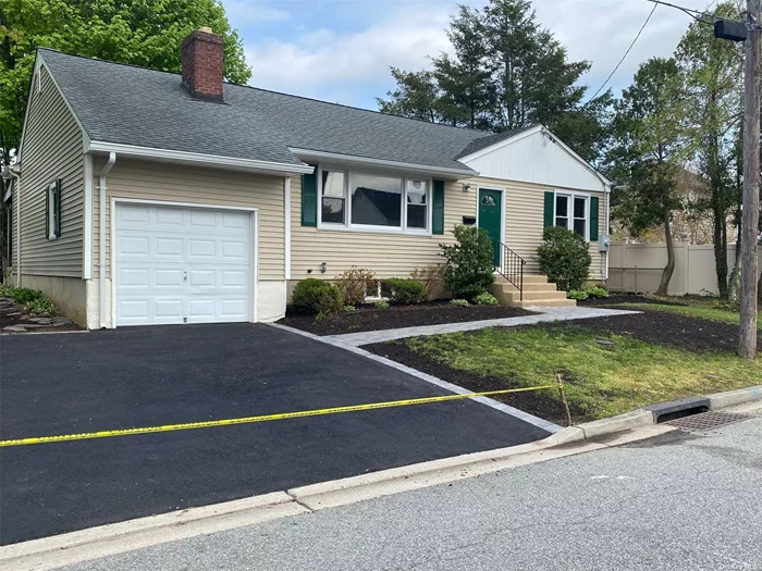 Newly renovated ranch style home in close proximity to town and LIRR station. Brand new gorgeous kitchen, and two new full baths. Newly black topped double driveway, New flooring throughout. Wonderful opportunity for rental tenants with proof of acceptable Fico score and rental application required.